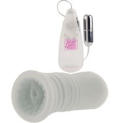 CalExotics Glow-in-the-Dark Sue Johanson Vibrating Super Head Honcho Stroker Masturbator, White CalExotics Glow-in-the-Dark Sue Johanson Vibrating Super Head Honcho Stroker Masturbator, White