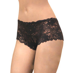 Floral Lace Boy Short Panty for Women, Extra Small, Fetish Black Floral Lace Boy Short Panty for Women, Extra Small, Fetish Black
