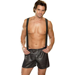 Dirty Business Boxer with Removable Suspenders, Large/Extra Large, Black Dirty Business Boxer with Removable Suspenders, Large/Extra Large, Black