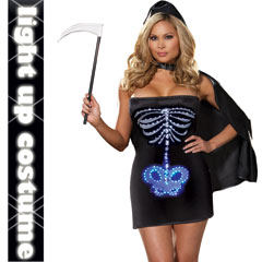 Dreamgirl Lingerie LIGHT UP Maya Remains Halloween Costume, 1X/2X Plus, Black Dreamgirl Lingerie LIGHT UP Maya Remains Halloween Costume, 1X/2X Plus, Black
