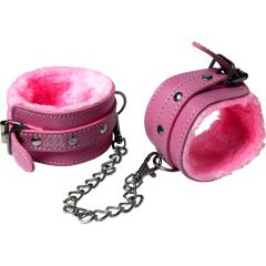 OptiSex Soft & Sexy Heavy Duty Cuffs with Silver Chain Pink OptiSex Soft & Sexy Heavy Duty Cuffs with Silver Chain Pink