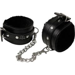 OptiSex Soft & Sexy Heavy Duty Cuffs with Silver Chain Black OptiSex Soft & Sexy Heavy Duty Cuffs with Silver Chain Black