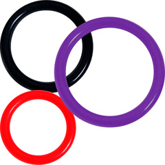 OptiSex Super Silicone Erection Control Ring Set, Assorted Colors OptiSex Super Silicone Erection Control Ring Set, Assorted Colors