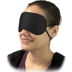 Satin Love Double Strap Blindfold Eye Mask, One Size, Mystic Black Satin Love Double Strap Blindfold Eye Mask, One Size, Mystic Black