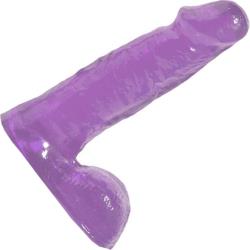 Basix Rubber Works Dong with Balls, 6 Inch, Purple Basix Rubber Works Dong with Balls, 6 Inch, Purple