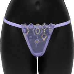 Jewel Of The Nile Bow Back G String Panty, Large, Lavender Jewel Of The Nile Bow Back G String Panty, Large, Lavender