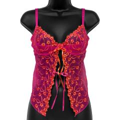 Necessary Objects La Chiquitea Underwire Open Front Cami, 34B, Pink Necessary Objects La Chiquitea Underwire Open Front Cami, 34B, Pink