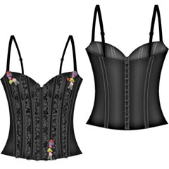 Fairy Princess Lined Boning Corset Medium Black Fairy Princess Lined Boning Corset Medium Black