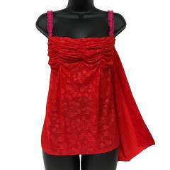Necessary Objects Cherry Pie Relaxed Fit and Ruffled Camisole Top, 36C, Red Necessary Objects Cherry Pie Relaxed Fit and Ruffled Camisole Top, 36C, Red