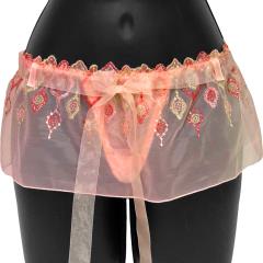 Necessary Objects Jewel Of The Nile Skirted T Bar Mesh Panty, Medium, Pink Necessary Objects Jewel Of The Nile Skirted T Bar Mesh Panty, Medium, Pink