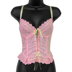 Lost In Paradise Bone Underwire Bustier 36B Pink Lost In Paradise Bone Underwire Bustier 36B Pink