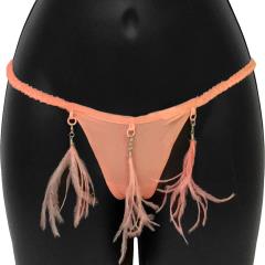 Tail Feathers Thin Back Thong Large Peach Tail Feathers Thin Back Thong Large Peach