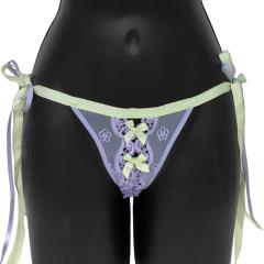 Necessary Objects Ribbon Tie Thong Panty, Small, Lavender Necessary Objects Ribbon Tie Thong Panty, Small, Lavender