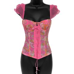 Necessary Objects Cabana Baby Zippered Corset, 34C, Floral Pattern Necessary Objects Cabana Baby Zippered Corset, 34C, Floral Pattern