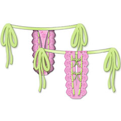 Lost In Paradise Tied Waist Thong Large Pink Lost In Paradise Tied Waist Thong Large Pink