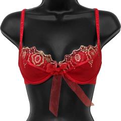 Necessary Objects Jewel of the Nile Lined Underwire Bra, 34B, Red Necessary Objects Jewel of the Nile Lined Underwire Bra, 34B, Red