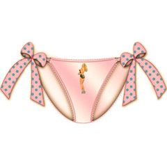 Centerfold Tied Bows Bikini Large Pink Centerfold Tied Bows Bikini Large Pink