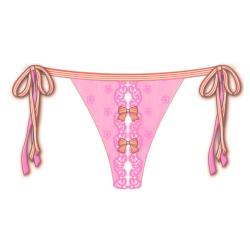 Necessary Objects Ribbon Tie Thong Panty, Small, Dogwood Pink Necessary Objects Ribbon Tie Thong Panty, Small, Dogwood Pink