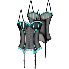 Necessary Objects Show Girl Bustier with Removable Straps and Garters, 34C, Black Necessary Objects Show Girl Bustier with Removable Straps and Garters, 34C, Black