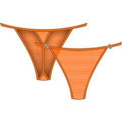 N.O. Charm String Side Thong Medium Orange N.O. Charm String Side Thong Medium Orange