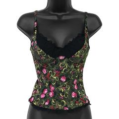 Coming Up Roses Underwire Stretch Cup Bustier 34C Coming Up Roses Underwire Stretch Cup Bustier 34C