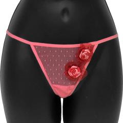 Necessary Objects New Wave Rosette T-Bar Thong Panty, Large, Strawberry Red Necessary Objects New Wave Rosette T-Bar Thong Panty, Large, Strawberry Red