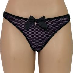 French Maid Tiny T Back Thong Medium Black French Maid Tiny T Back Thong Medium Black