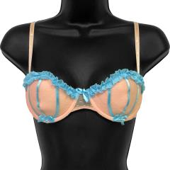 Show Girl Underwire Demi Bra 34B Peach Puff Show Girl Underwire Demi Bra 34B Peach Puff