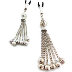 Short Tweezer Chain Tassle Nipple Clamp Chrome Short Tweezer Chain Tassle Nipple Clamp Chrome