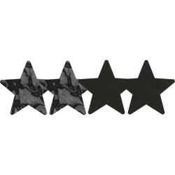 Peekaboos Satin Lace Stars Premium Pasties, Grey and Black 2 Piece Pack Peekaboos Satin Lace Stars Premium Pasties, Grey and Black 2 Piece Pack