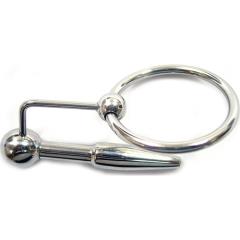 Rogue Stainless Steel Urethral Probe and Cock Ring, Silver Rogue Stainless Steel Urethral Probe and Cock Ring, Silver