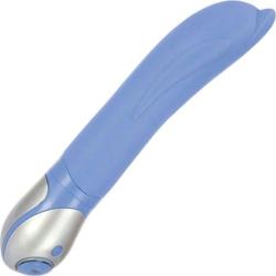 Couture Collection Dauphin Silicone Vibrator by CalExotics, 7 Inch, Blue Couture Collection Dauphin Silicone Vibrator by CalExotics, 7 Inch, Blue