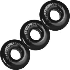 OxBalls Ringer Donut Cockrings Pack of 3, Black OxBalls Ringer Donut Cockrings Pack of 3, Black