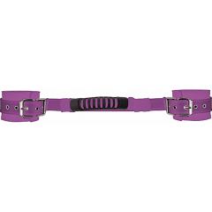 Ouch! Adjustable Leather Handcuffs with Strap, One Size, Purple Ouch! Adjustable Leather Handcuffs with Strap, One Size, Purple