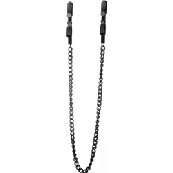 Ouch! Adjustable Nipple Clamps with Chain by Shots, 14 Inch, Frisky Black Ouch! Adjustable Nipple Clamps with Chain by Shots, 14 Inch, Frisky Black