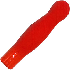 Pure Caress Silicone Vibe by Golden Triangle, 4.25 Inches, Coral