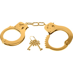 Fetish Fantasy Gold Metal Cuffs, Gold Fetish Fantasy Gold Metal Cuffs, Gold