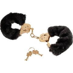 Fetish Fantasy Gold Deluxe Furry Cuffs, Black Fetish Fantasy Gold Deluxe Furry Cuffs, Black