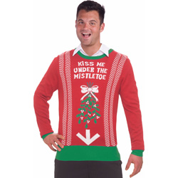 Ugly Christmas Sweater, Kiss Me Under the Mistletoe, Extra Large Ugly Christmas Sweater, Kiss Me Under the Mistletoe, Extra Large