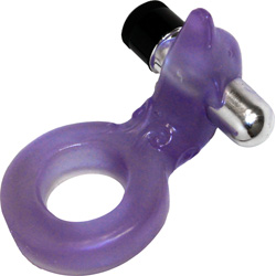 Clit Buddy Dazzling Dolphin Vibrating Cockring for Couples, Lavender