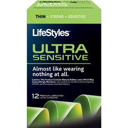 LifeStyles Ultra Sensitive Lubricated Condoms, 12 Pack LifeStyles Ultra Sensitive Lubricated Condoms, 12 Pack