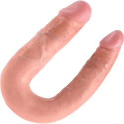 KingCock U-Shaped Medium Double Trouble Dual Dildo, 14 Inch, Flesh KingCock U-Shaped Medium Double Trouble Dual Dildo, 14 Inch, Flesh