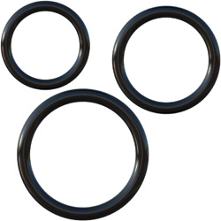 Fantasy C-Ringz Silicone 3 Piece Stamina Set, Black Fantasy C-Ringz Silicone 3 Piece Stamina Set, Black