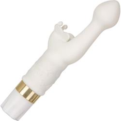 CalExotics Silicone Butterfly Kiss G-Spot Vibrator, 7.25 Inch, White CalExotics Silicone Butterfly Kiss G-Spot Vibrator, 7.25 Inch, White