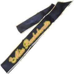 Glow-in-the-Dark Miss Bachelorette Party Sash, 6 ft, Black Glow-in-the-Dark Miss Bachelorette Party Sash, 6 ft, Black