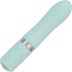 Pillow Talk Flirty Luxury Rechargeable Mini Massager, 4.3 Inch, Blue Pillow Talk Flirty Luxury Rechargeable Mini Massager, 4.3 Inch, Blue