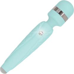 Pillow Talk Cheeky Luxury Rechargeable Massager Wand, 8 Inch, Blue Pillow Talk Cheeky Luxury Rechargeable Massager Wand, 8 Inch, Blue