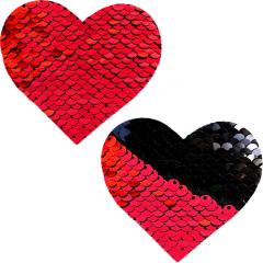 Neva Nude Pasty Heart Sequins Red To Black Neva Nude Pasty Heart Sequins Red To Black