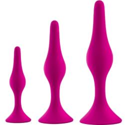 Luxe Beginner Anal Plug Kit, 3 Sizes, Pink Luxe Beginner Anal Plug Kit, 3 Sizes, Pink