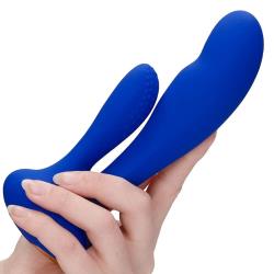 Elegance Flair Rechargeable Dual Vibrator, 7 Inch, Royal Blue Elegance Flair Rechargeable Dual Vibrator, 7 Inch, Royal Blue